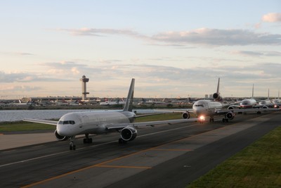 embouteillage à l'aéroport JFK de New-York