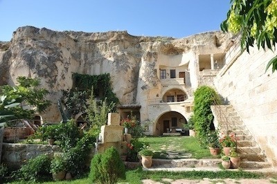 hôtel troglodyte extérieur