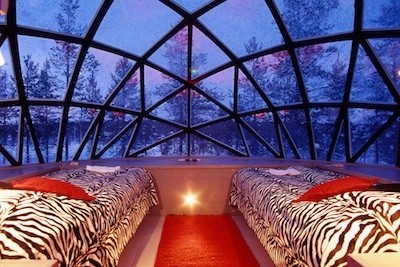 igloo de verre intérieur