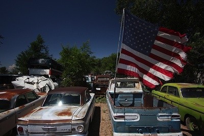voitures américaines drapeau américain