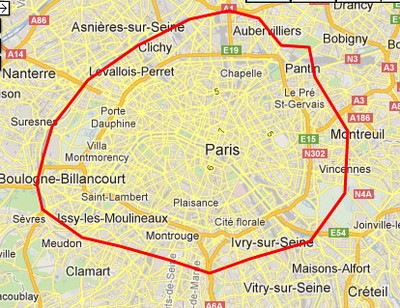 Zone desservie par Uber