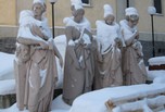 statues enneigées